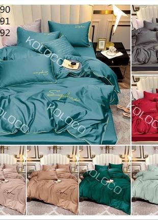 Двухспальное постельное белье 180*220.сатин. подарочная упаковка.