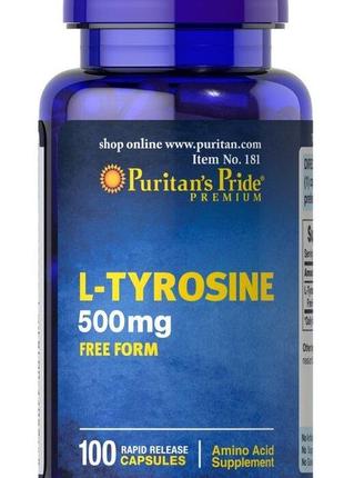 Амінокислота puritan's pride l-tyrosine 500mg 100 капсул