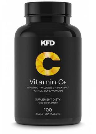 Витамины kfd vitamin c 1000 mg + rose hips 100 таблеток