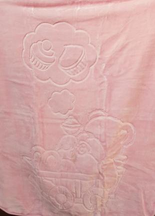 Дитяче хутряне ковдра 100*140.рожевий.8 фото