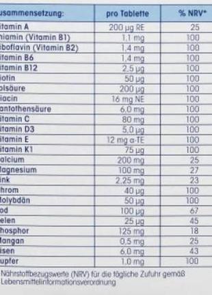 Витамины mivolis a-z komplett 100 таблеток new !!!2 фото