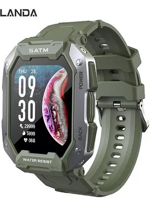 Чоловічий сенсорний розумний смарт годинник smart watch full touch 1.71 inch mel42-f з тонометром, пульсоксиметром