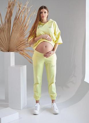 Яркий спортивный костюм для беременных и кормящих 2149 (50) 1462 желтый4 фото