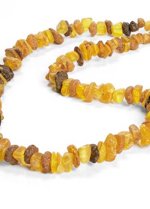 Янтарь самородки шлифованные бусы, 55 см., 1035бся