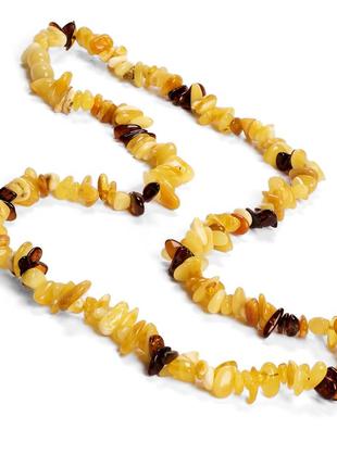 Янтарь самородки шлифованные бусы, 54 см., 1032бся