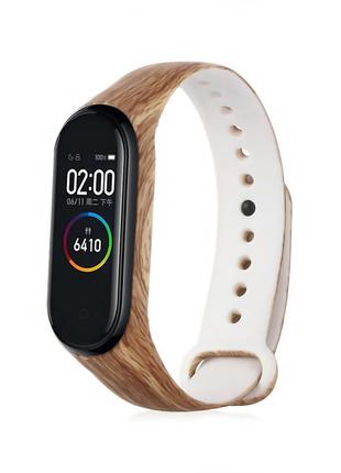 Силиконовый ремешок mrk для фитнес браслета xiaomi mi band 4/3 с рисунком khaki (mrk0032)