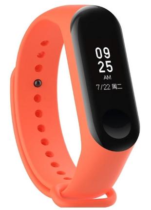 Силіконовий ремінець mrk для фітнес браслета xiaomi mi band 4/3 помаранчевий (mrk51230003)2 фото