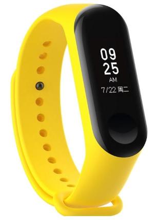 Силіконовий ремінець mrk для фітнес браслета xiaomi mi band 4/3 жовтий (mrk51230004)