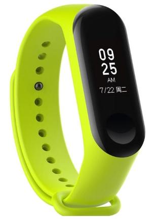 Силіконовий ремінець mrk для фітнес браслета xiaomi mi band 4/3 салатовий (mrk51230001)