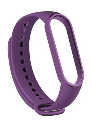 Силиконовый ремешок mrk для фитнес браслета xiaomi mi band 6/5 фиолетовый (mrk21042085)1 фото