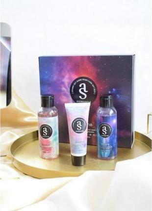 Подарочный набор для ванной с маслами жожоба и макадамии ausone starry sky shine wash care gift box2 фото