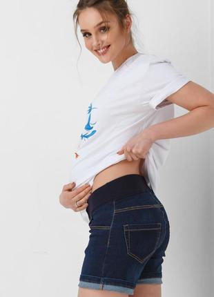 Джинсовые шорты для беременных 1924 0000, синие размер xs2 фото
