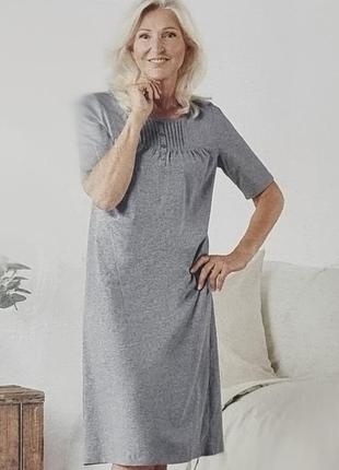 Домашнее платье (ночная рубашка), размер xs/s, цвет серый1 фото