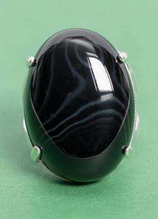 Оникс, 25*18 мм., серебро 925, кольцо, 921ко