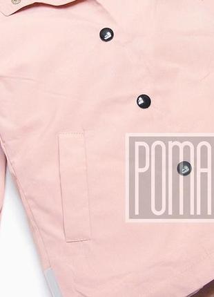 Детская 80 (74) 9-12 мес удлинённая ветровка куртка парка для девочки малышей с капюшоном тонкая 6065 розовый3 фото