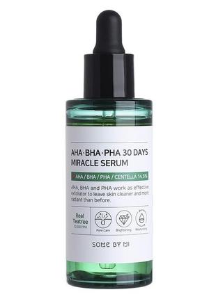 Кислотна сироватка для проблемної шкіри some by mi aha-bha-pha 30 days miracle serum 50мл