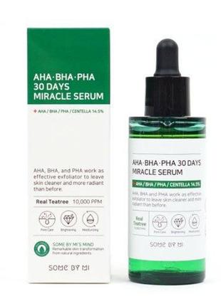 Кислотная сыворотка для проблемной кожи some by mi aha-bha-pha 30 days miracle serum 50мл7 фото