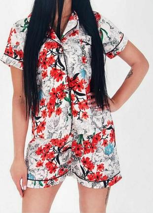 Женская пижама шелковая,домашний костюм р.s,m,l,xl