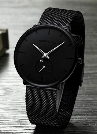 Годинник чоловічий наручний чорний класичний модний2 фото