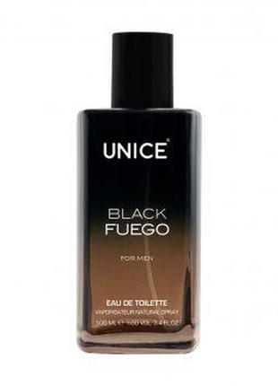 Чоловіча туалетна вода unice black fuego, 100 мл юнайс