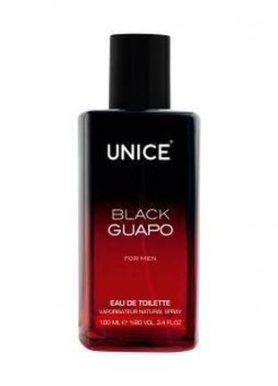 Чоловіча туалетна вода unice black guapo, 100 мл юнайс