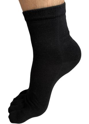 Шкарпетки з пальцями високі онікс five fingers shu 42-44 чорний5 фото