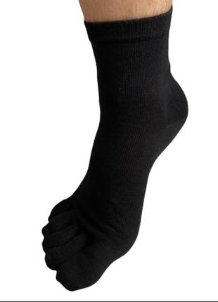 Шкарпетки з пальцями високі онікс five fingers shu 42-44 чорний6 фото