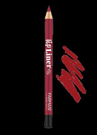 Олівець для губ lip liner 207 червоний make up farmasi1 фото