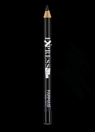 Олівець для очей express eye pencil 01 чорний make up farmasi