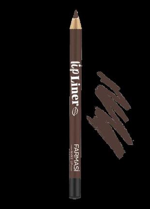 Олівець для губ lip liner 227 шоколадний make up farmasi1 фото