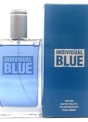 Avon туалетная вода individual blue for him, 100 мл