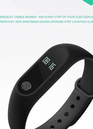 Фітнес браслет трекер mi band m2 з тонометром, жіночі чоловічі розумні смарт годинник m2bp8 фото