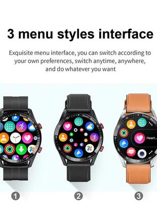 Чоловічий сенсорний розумний смарт годинник smart watch sit95-3f з тонометром, пульсометром. фітнес браслет трекер8 фото