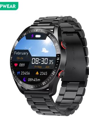 Мужские сенсорные умные смарт часы smart watch sit95-3f с тонометром, пульсометром. фитнес браслет трекер1 фото