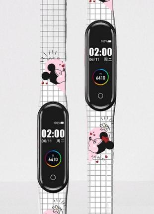 Силиконовый ремешок mrk для фитнес браслета xiaomi mi band 4/3 белый (mrk2081)