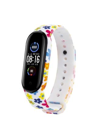 Силиконовый ремешок mrk для фитнес браслета xiaomi mi band 6/5 с рисунком colorful (37) (mrk3110)