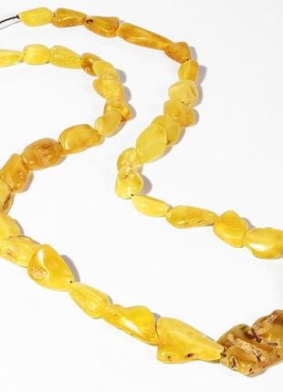Бусы из янтаря самородки шлифованные, 798бся