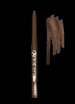 Автоматический карандаш для глаз extralast 01 темно-синий extralast 04 коричневый металлик make up farmasi