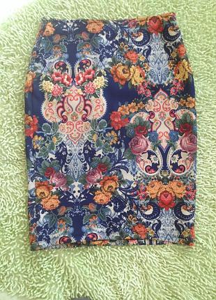 Юбка р. l. красивый принт