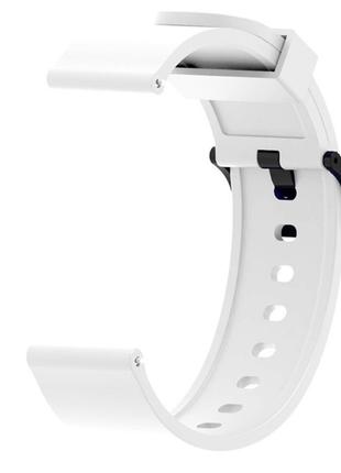 Ремінець силіконовий для розумних смарт годинників smart watch 20 мм amazfit huawei годинникові ремінці 20mm f77 білий