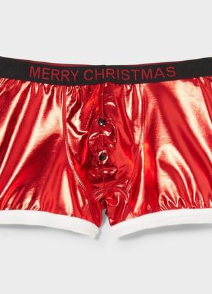 Чоловічі труси-боксери "новорічні", розмір m, колір червоний