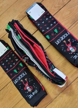 Комплект мужских носков из 5 пар, размер 40-42, цвет черный, красный, серый2 фото