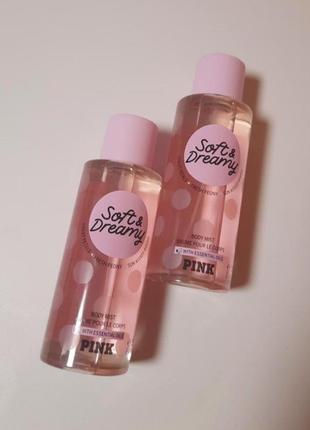 Парфумований спрей для тіла soft & dreamy pink  victoria's secret вікторія сікрет пінк оригінал1 фото