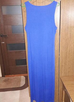 Синє віскозне плаття -максі atm4 фото