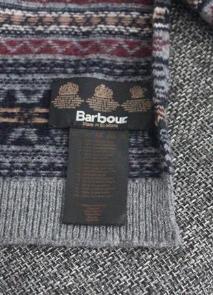 Шарф шерстяний barbour оригінал made in scotland2 фото