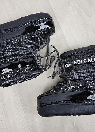 🟢уггі зима 33-35❄️угги зима,чёрные зимние угги,чёрные зимние ботинки зима,чёрные зимние сапоги зима,чёрные зимние дутики зима,луноходы мунбутсы унты