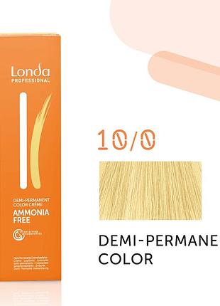 Тонуюча безаміачна фарба для волосся londа demi-permanent color 10/0 яркий блонд