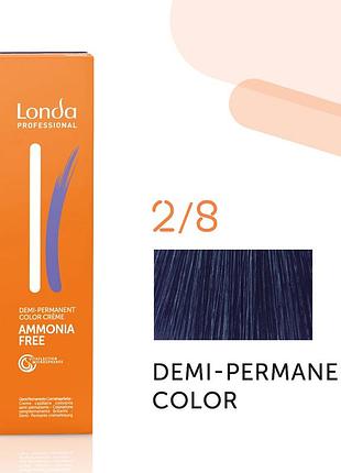 Тонуюча безаміачна фарба для волосся londа demi-permanent color 2/8 сине-черный