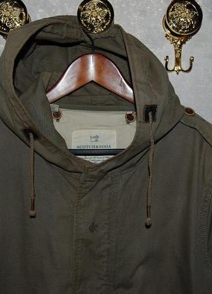 Куртка пальто милитари стиля с меховой подкладкой scotch & soda, 52 р-р4 фото