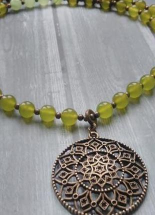 Колье ягодное из натурального оникс